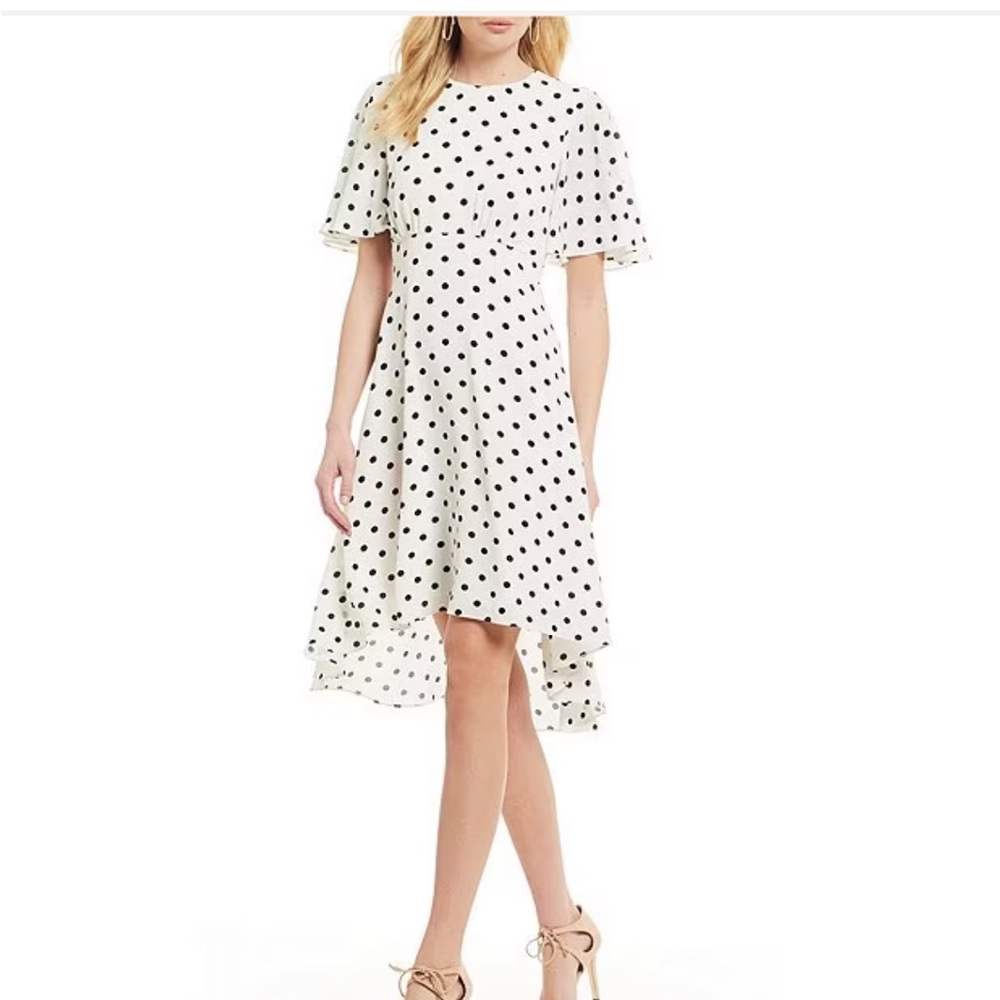 ✨Eliza J hi lo polka dot midi dress size 4 - Picture 5 of 13